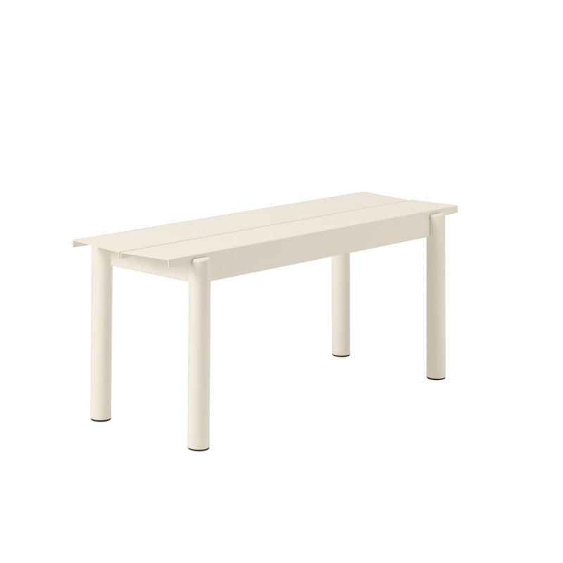 Muuto LINEAR Ławka Ogrodowa / Stalowa 110 cm Biała
