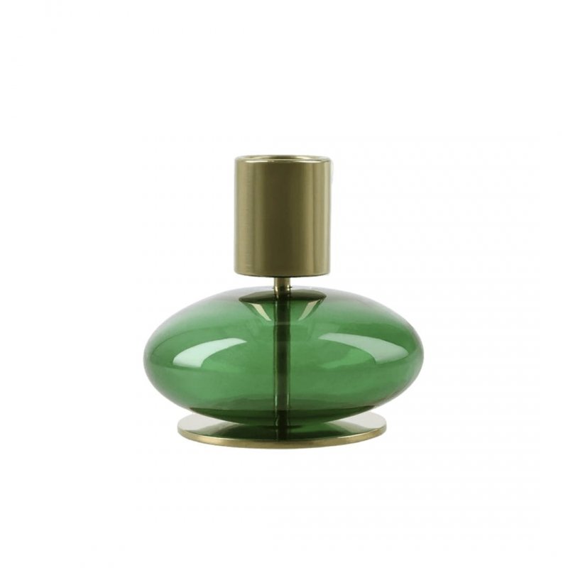 Holmegaard BUBBLE Świecznik na Klasyczną Świecę / Zielony