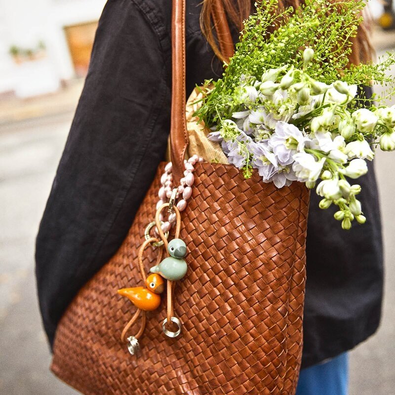 Kay Bojesen SONGBIRD Brelok do Kluczy - Przywieszka do Torebki - Ptaszek / Pomarańczowy