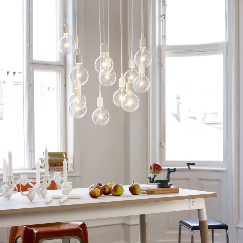 Muuto E27 Lampa Wisząca Żarówka LED / Liliowa - Dusty Lilac