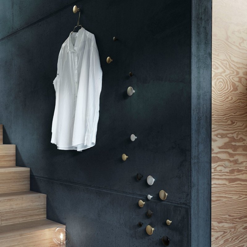 Muuto DOTS Wieszak Metalowy - Zestaw 5 Metalowych Wieszaków / Złoty 