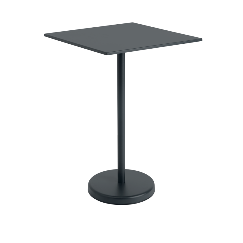 Muuto LINEAR Kwadrat Ogrodowy Stolik Kawowy 70 cm / Wys. 105 cm / Czarny