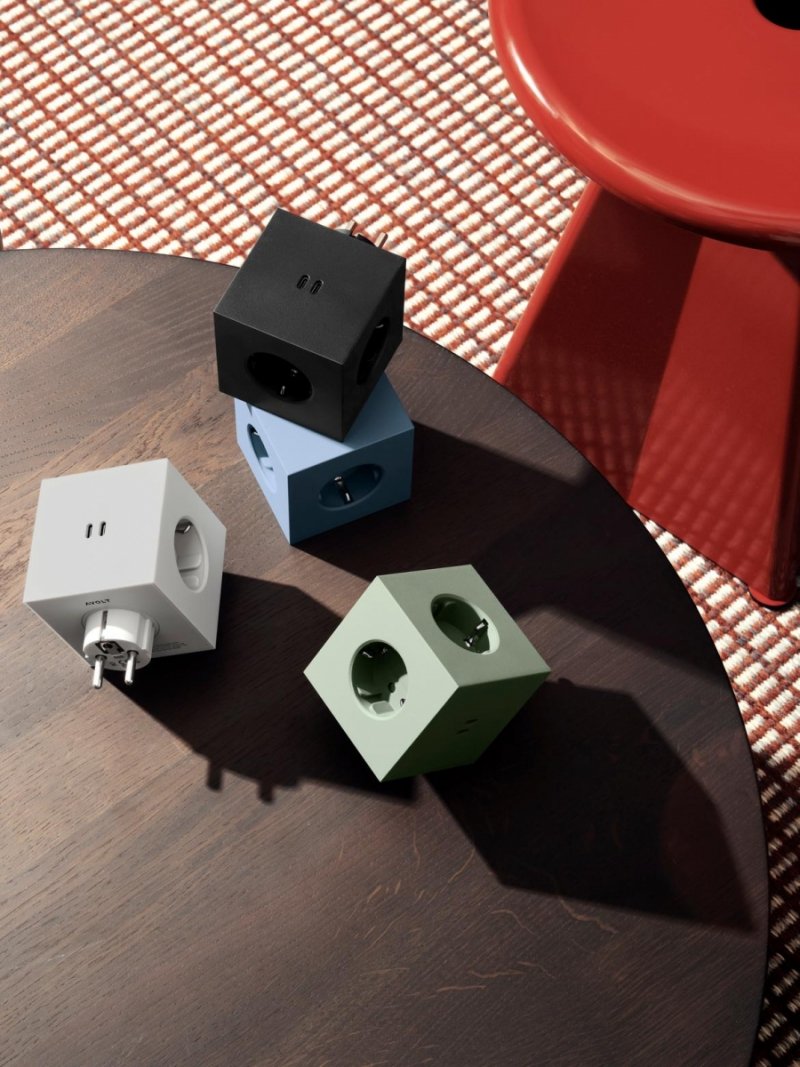 Avolt SQUARE 2 Rozgałęziacz - Listwa Zasilająca / Zielony