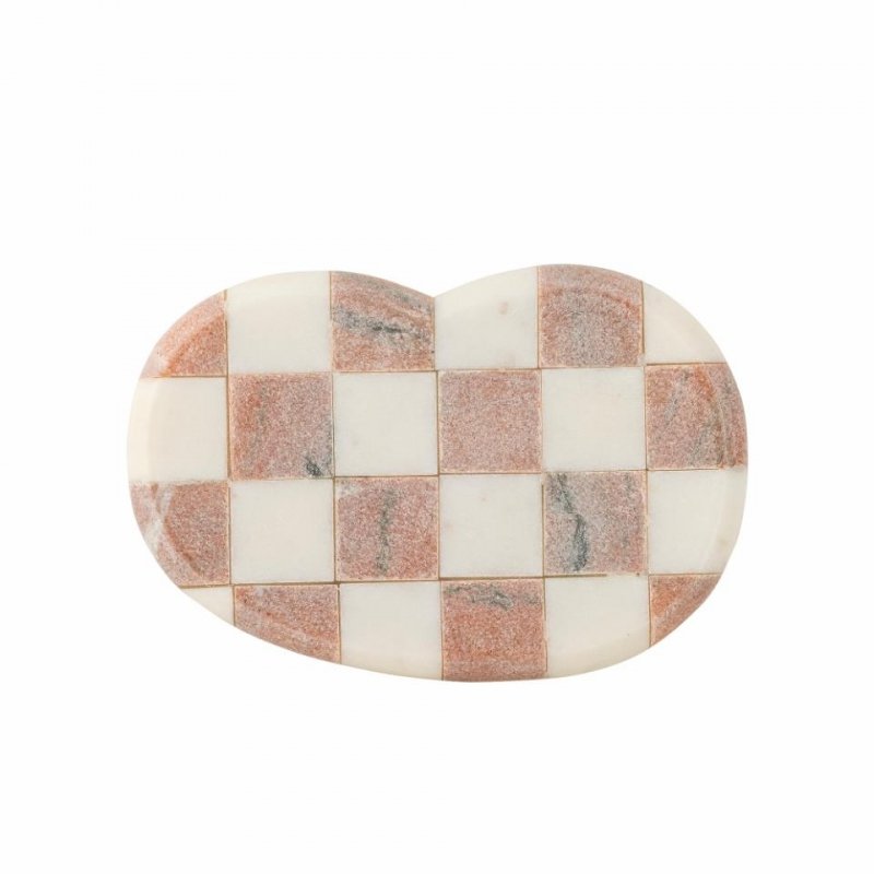 Różowo beżowa taca z marmuru