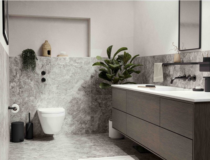 ZONE Denmark RIM Lustro Łazienkowe 70x44 cm Czarne