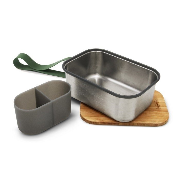 black+blum CLASSIC Stalowy Lunchbox L / Oliwkowy