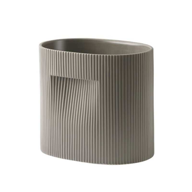 Muuto RIDGE Ceramiczna Doniczka do Kwiatów 24 cm / Taupe