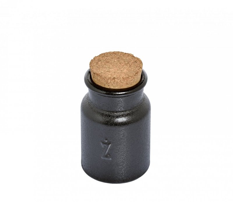 Zassenhaus COMFORT LINE Ceramiczny Pojemnik do Przypraw z Naturalnym Korkiem 6 cm Czarny