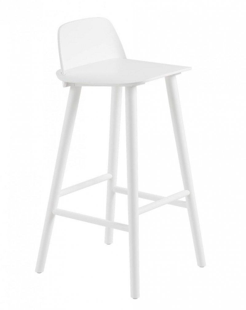 Muuto NERD Hoker - Krzesło Barowe 89 cm Białe