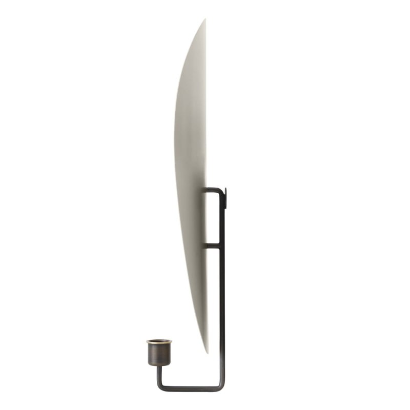Audo FLAMBEAU Świecznik Ścienny 34 cm Brązowy Mosiądz / Szary