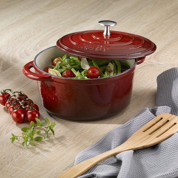 Kela CALIDO Emaliowany Garnek Żeliwny 2,5 l Bordowy