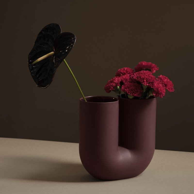 Muuto KINK Wazon do Kwiatów / Bordowy