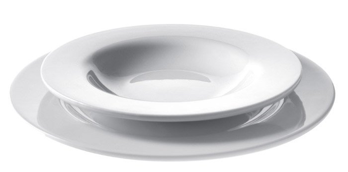 A di Alessi PlateBowlCup Talerz Obiadowy 27,5 cm Biały