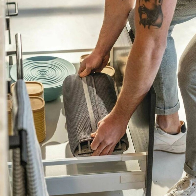 Guzzini DRY SAFE Składana Suszarka - Ociekacz do Naczyń z Matą / Mlecznobiała