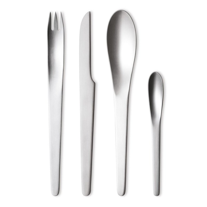 Georg Jensen ARNE JACOBSEN Zestaw Sztućców 16 El. / Srebrne Matowe