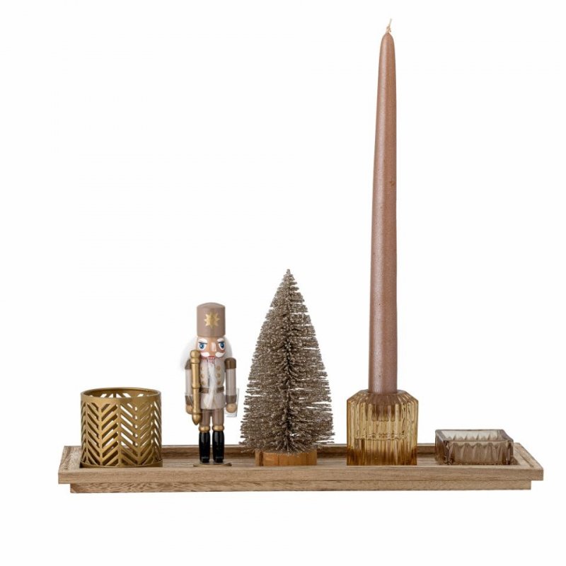 Bloomingville CHRISTMAS SANGA Dekoracja Świąteczna / Świecznik na Tacy z Dekoracjami