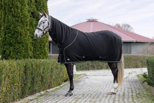 Derka polarowa z kapturem Covalliero Therm, czarny, Covalliero