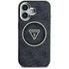 Guess IML Metal Glitter 4G Circle Triangle MagSafe - Etui do iPhone 16 (czarny)