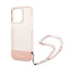 Guess Translucent Pearl Strap - Etui iPhone 14 Pro Max (różowy)