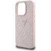 Guess Hot Stamp 4G Pattern Triangle Metal Logo - Etui do iPhone 16 Pro (różowy)