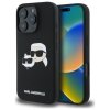 Karl Lagerfeld Silicone Double Heads Print MagSafe - Etui iPhone 16 Pro (czarny)