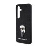 Karl Lagerfeld Fixed Glitter Ikonik Logo Metal Pin - Etui Samsung Galaxy S24 (czarny)