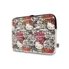 Hello Kitty Zip PU Tags Graffiti Sleeve - Etui na notebooka 13 / 14 (beżowy)