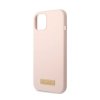 Guess Silicone Logo Plate MagSafe - Etui iPhone 13 Mini (różowy)