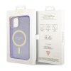 Guess Glitter Gold MagSafe - Etui iPhone 14 Plus (Purpurowy)