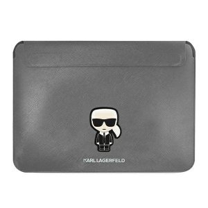 Karl Lagerfeld Saffiano Ikonik Sleeve - Etui na notebook 13 / 14 (Srebrny)