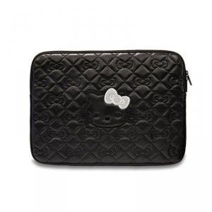 Hello Kitty Zip PU Quilted Bows Sleeve - Etui na notebooka 13 / 14 (czarny)