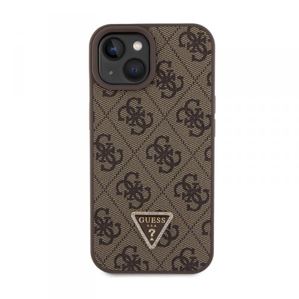 Guess Crossbody 4G Metal Logo - Etui iPhone 15 Plus (brązowy)