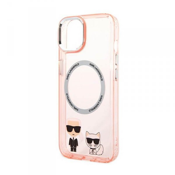 Karl Lagerfeld Karl & Choupette Aluminium MagSafe - Etui iPhone 14 Plus (różowy)