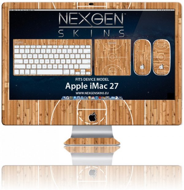 Nexgen Skins - Zestaw skórek na obudowę z efektem 3D iMac 27&quot; (Hardwood Classic 3D)