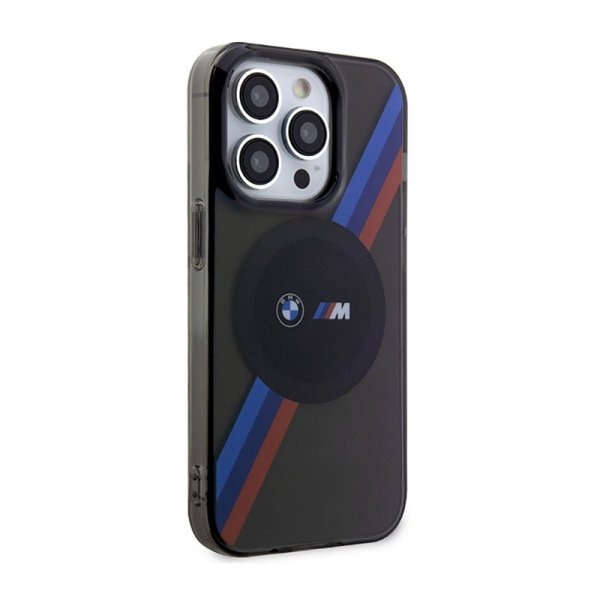 BMW Tricolor Stripes MagSafe - Etui iPhone 14 Pro (Szary)