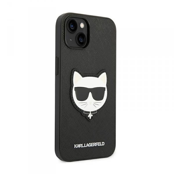 Karl Lagerfeld Saffiano Choupette Head Patch Case - Etui iPhone 14 Plus (czarny)