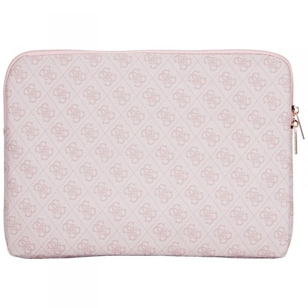 Guess 4G Zipper Pocket Triangle Logo Sleeve - Etui na notebooka 14&quot; (różowy)