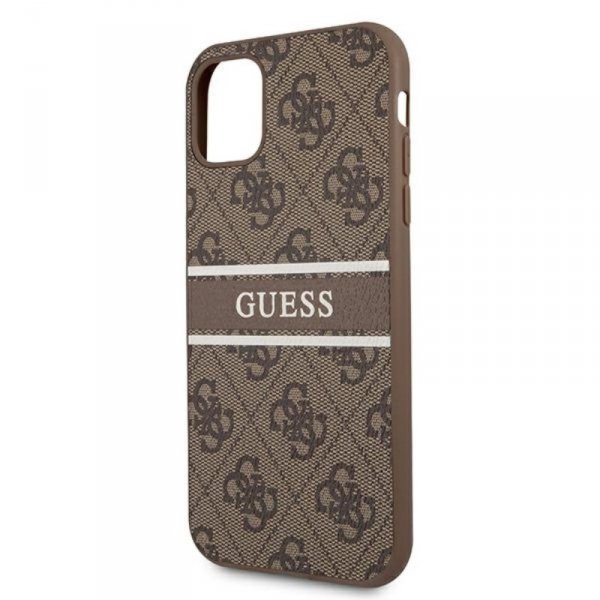 Guess 4G Printed Stripe - Etui iPhone 11 (brązowy)