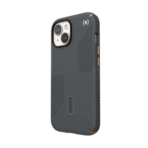 Speck Presidio2 Grip ClickLock & MagSafe - Etui iPhone 16e / iPhone 15 / iPhone 14 / iPhone 13 (Charcoal Grey / Cool Bronze)