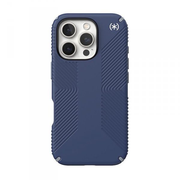 Speck Presidio2 Grip - Etui iPhone 16 Pro (Coastal Blue / Dust Grey / White)