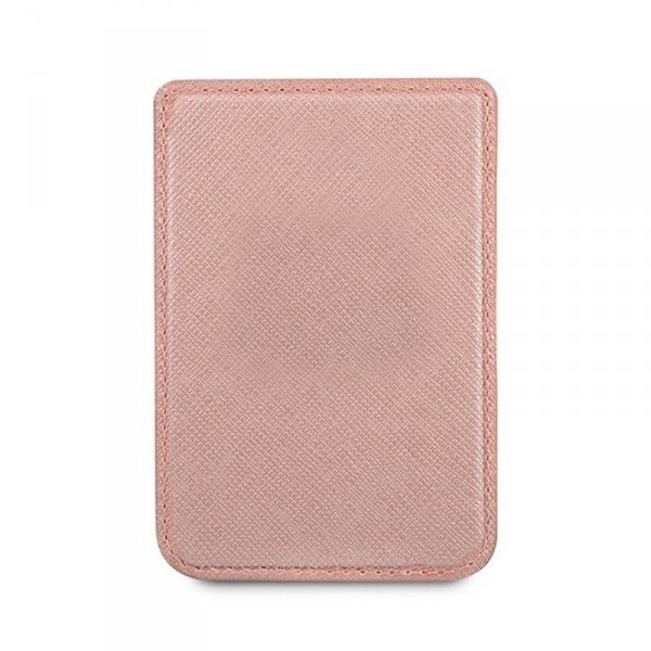 Guess Wallet Card Slot MagSafe Saffiano - Portfel magnetyczny (różowy)