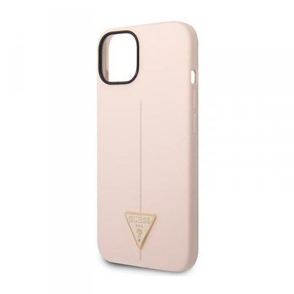 Guess Silicone Triangle Logo - Etui iPhone 14 (różowy)