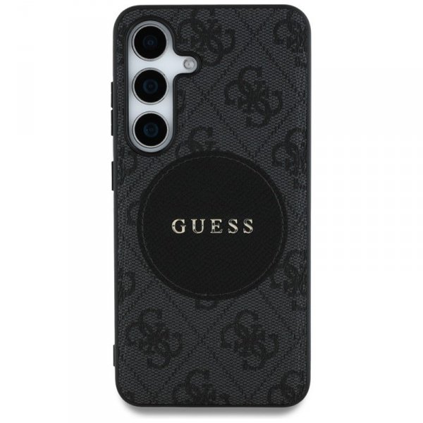 Guess 4G Round Patch Classic Logo MagSafe - Etui do Samsung Galaxy S25+ (czarny)