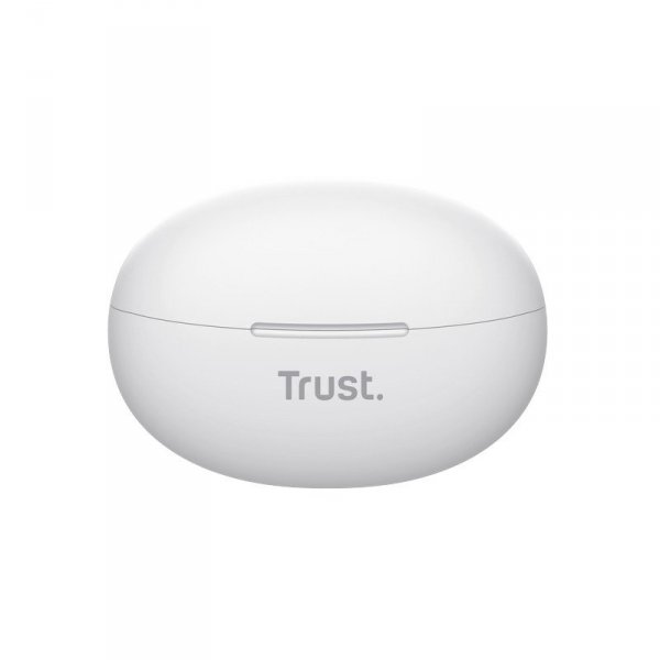 Trust Yavi - Bezprzewodowe słuchawki dokanałowe Bluetooth TWS z etui ładującym & ENC (Biały)