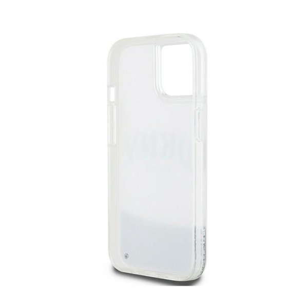 DKNY Liquid Glitter Big Logo - Etui iPhone 15 / 14 / 13 (biały)