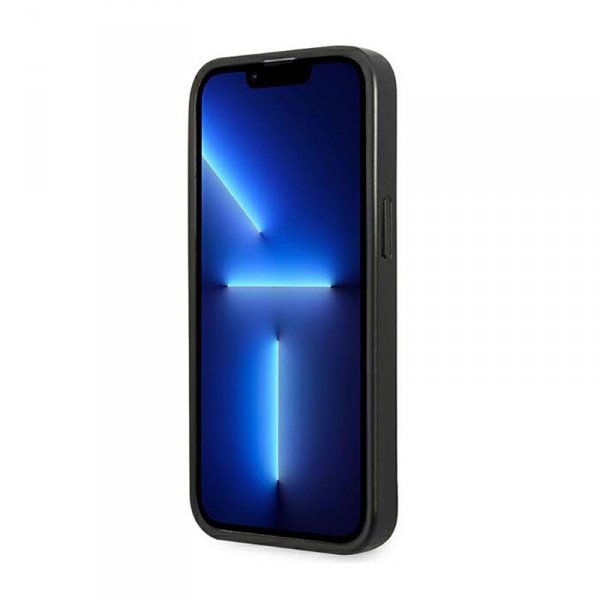 Guess Saffiano Triangle Logo Case – Etui iPhone 14 (srebrny)