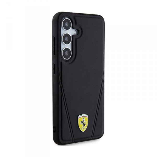 Ferrari Hot Stamp V Lines MagSafe - Etui Samsung Galaxy S24 (czarny)