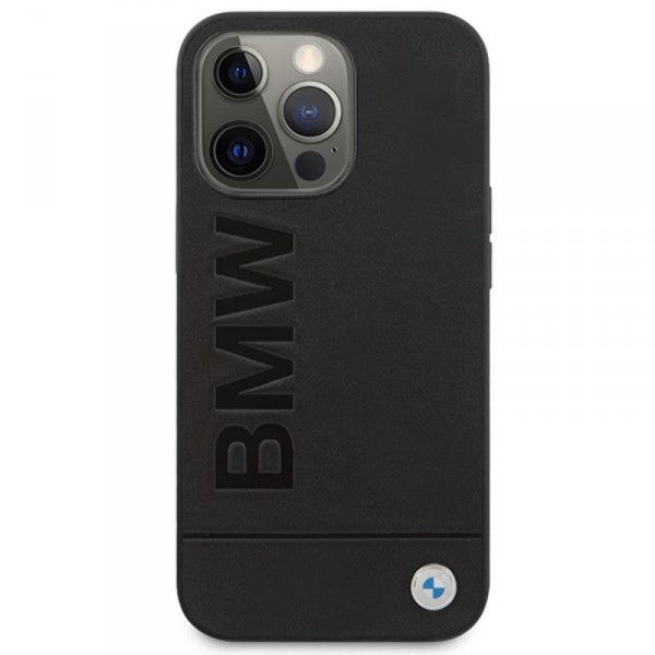 BMW Leather Hot Stamp MagSafe – Etui iPhone 14 Pro Max (Czarny)