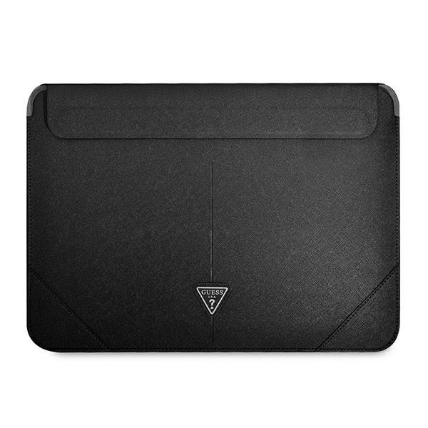 Guess Saffiano Triangle Logo Sleeve - Etui na notebooka 13&quot; / 14&quot; (czarny)