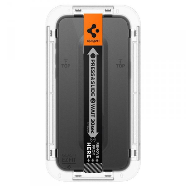 Spigen GLAS.TR EZ FIT FC - Szkło hartowane do iPhone 15 (Czarna ramka)
